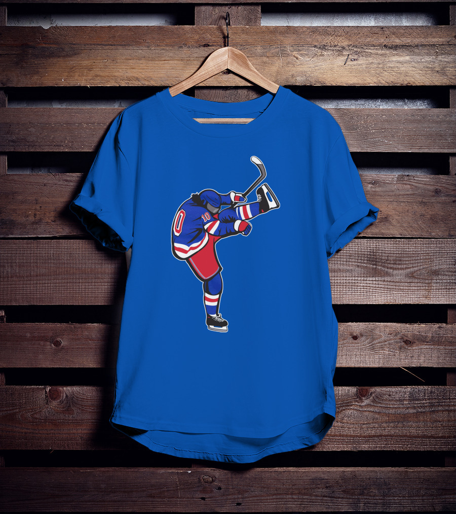 Webleedblue Stores Hockey Player Celebration Action T-Shirt