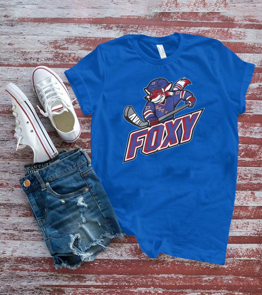 Foxy Hockey New York Blue We Bleed Blue Stores T-Shirt