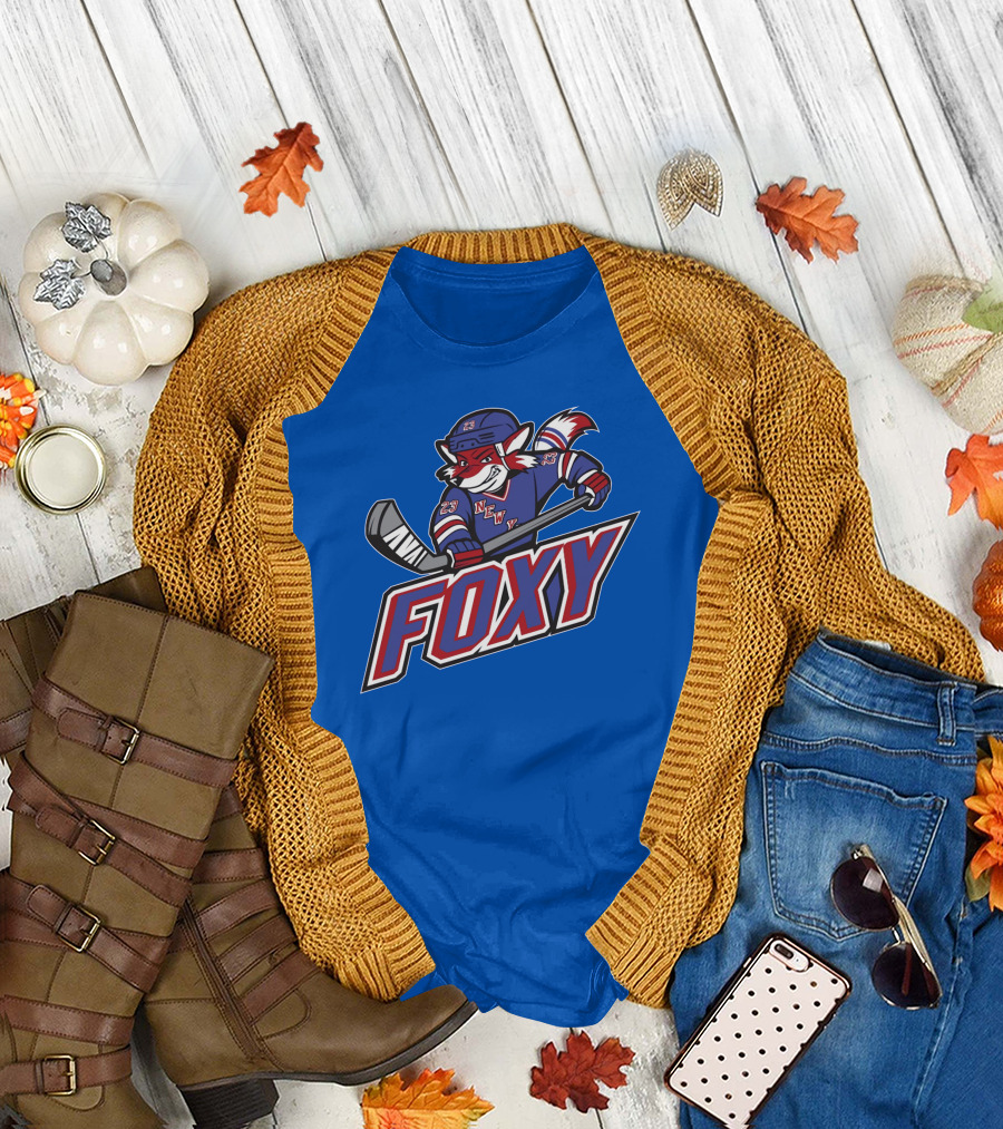 Foxy Hockey New York Blue We Bleed Blue Stores T-Shirt