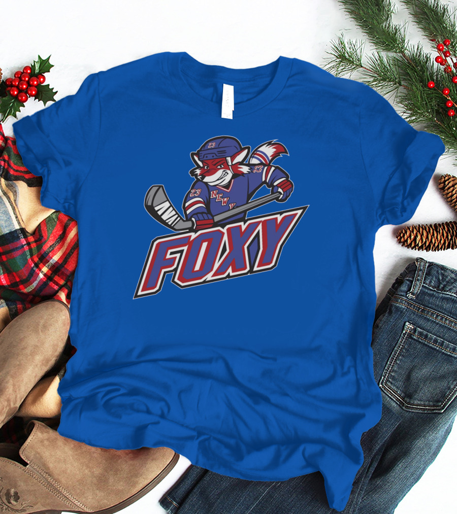 Foxy Hockey New York Blue We Bleed Blue Stores T-Shirt