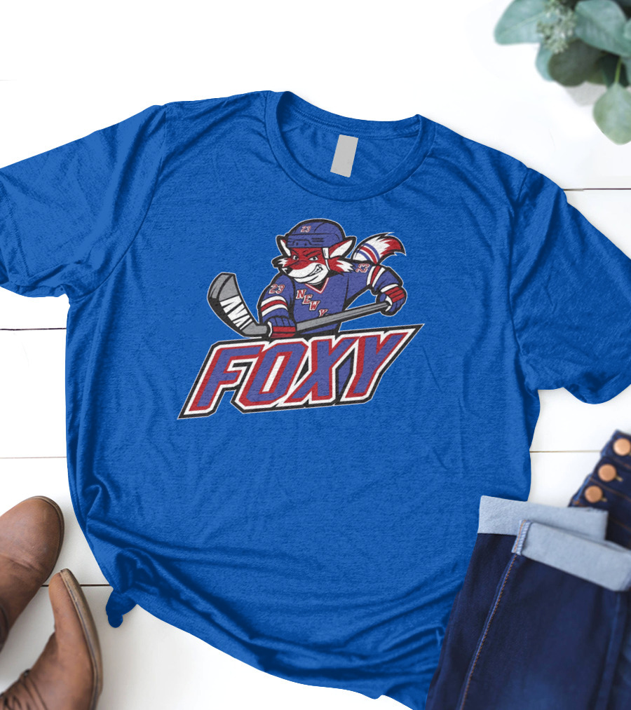 Foxy Hockey New York Blue We Bleed Blue Stores T-Shirt