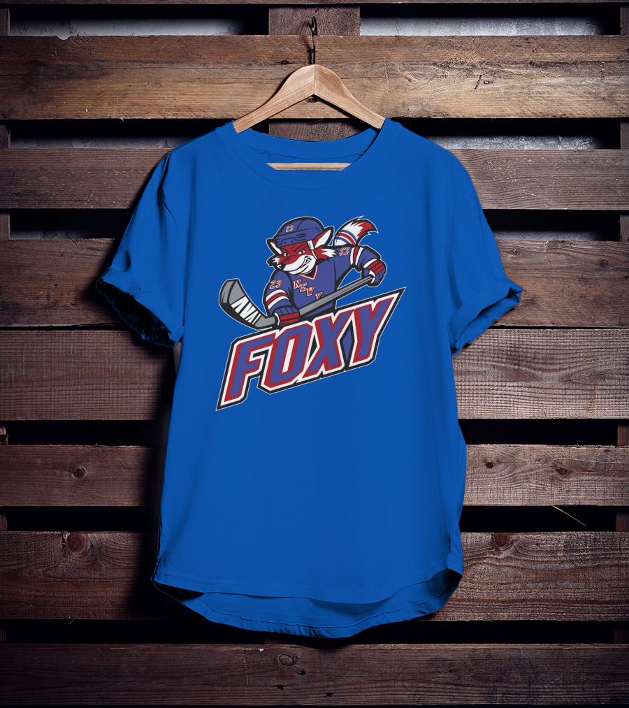 Foxy Hockey New York Blue We Bleed Blue Stores T-Shirt