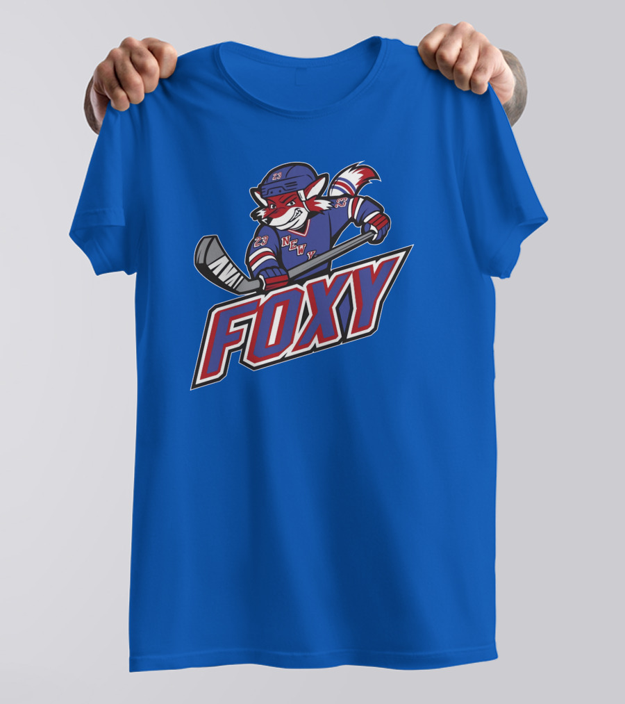 Foxy Hockey New York Blue We Bleed Blue Stores T-Shirt
