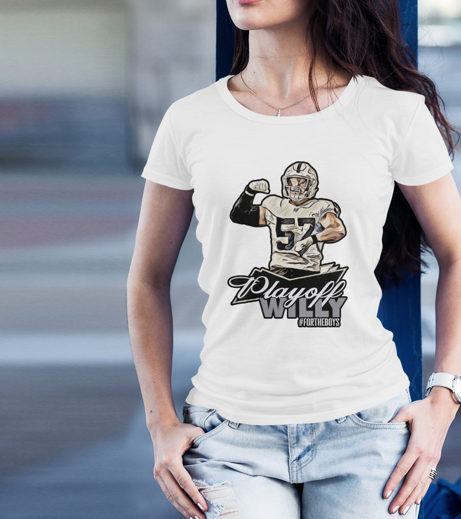 Playoff Willy 57 #ForTheBoys Football Player T-Shirt