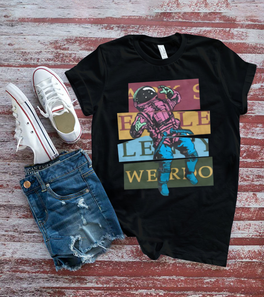 Weirdo Weirdo Brand Merchandise Surreal Astronaut Retro Stripes T-Shirt