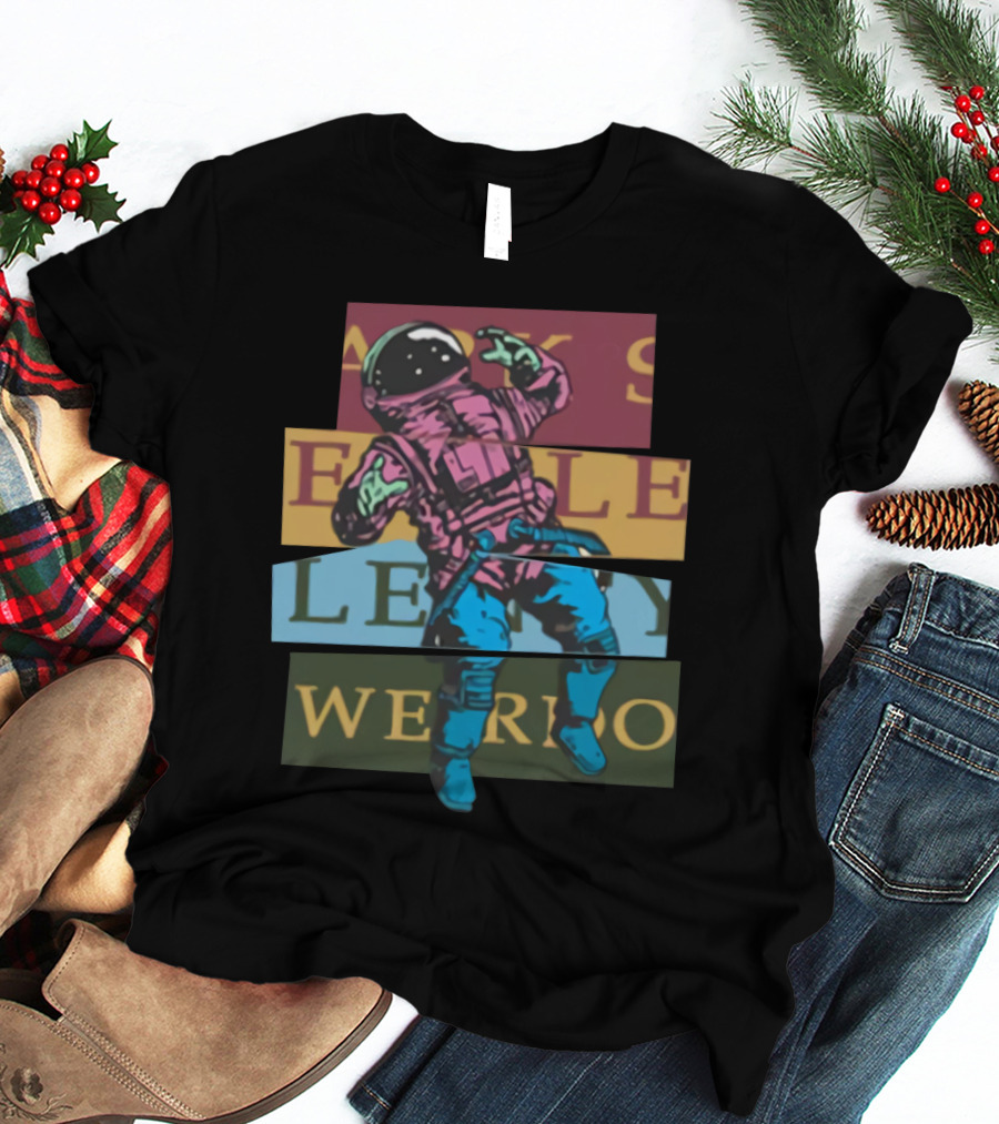 Weirdo Weirdo Brand Merchandise Surreal Astronaut Retro Stripes T-Shirt