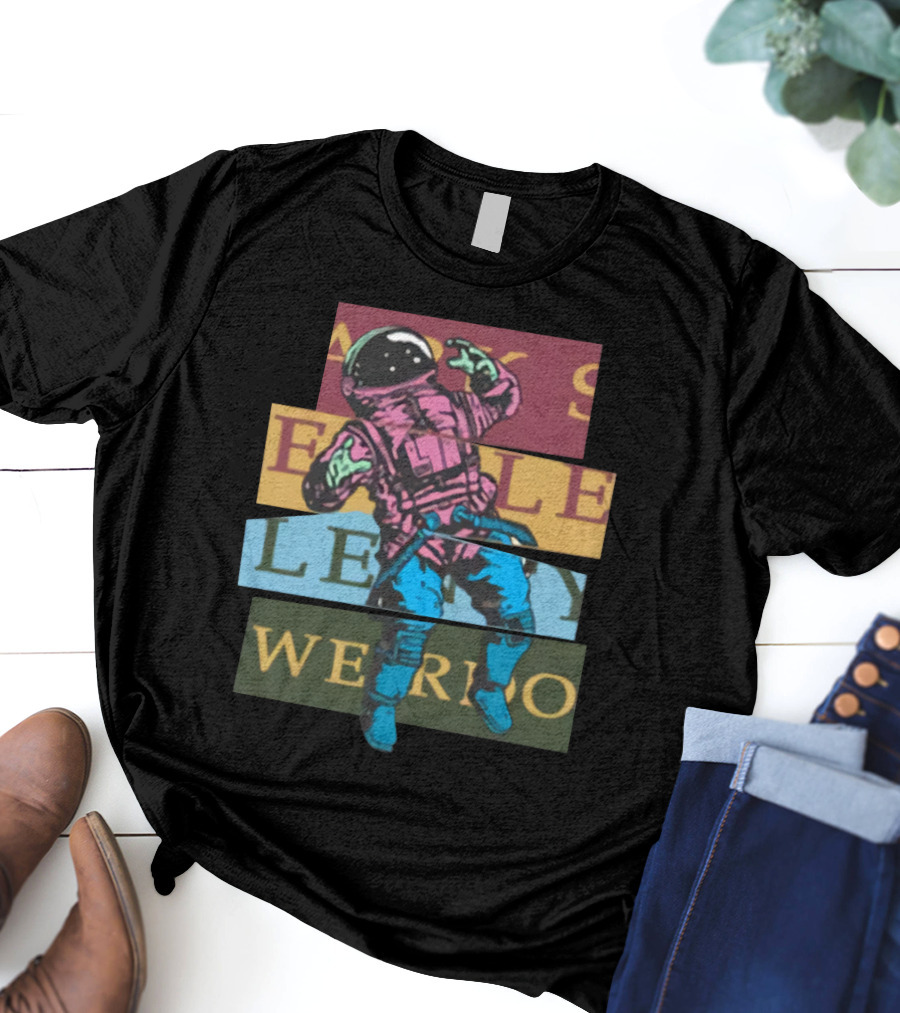 Weirdo Weirdo Brand Merchandise Surreal Astronaut Retro Stripes T-Shirt