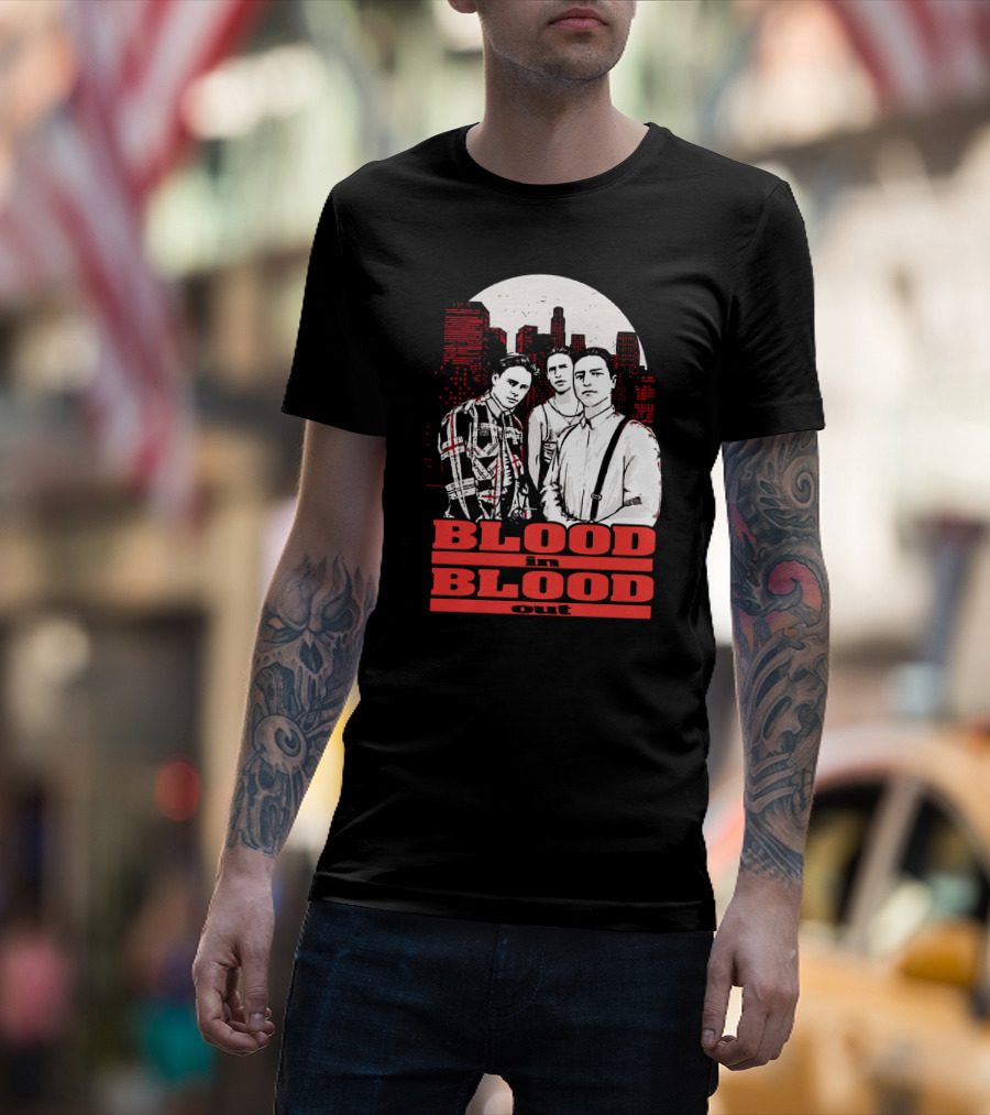 Blood In Blood Out Los Angeles Trio Urban Skyline T-Shirt