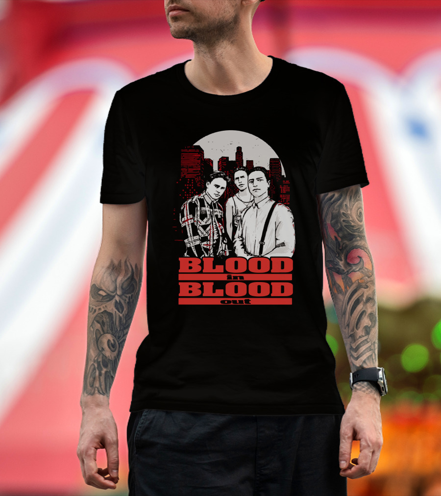 Blood In Blood Out Los Angeles Trio Urban Skyline T-Shirt