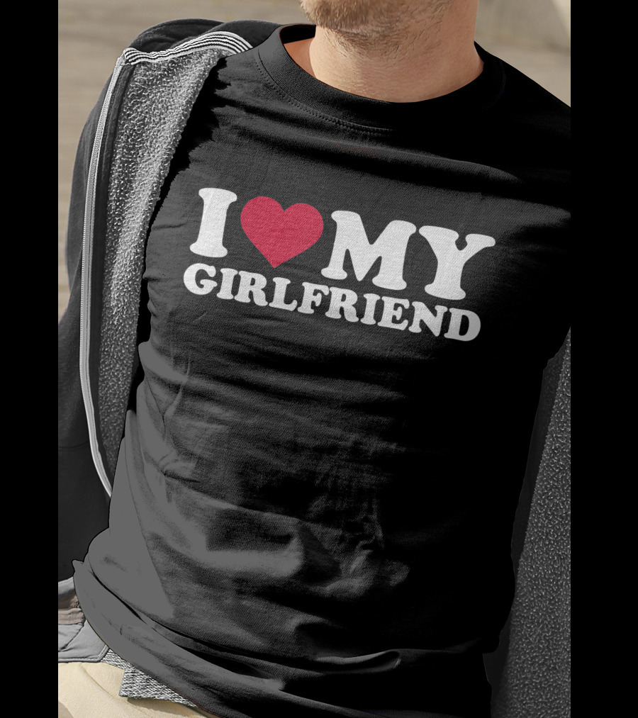 I Love My Girlfriend Heart T-Shirt