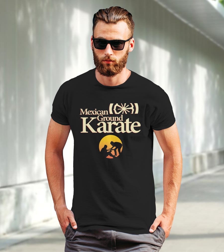 Mexican Ground Karate Sunset Silhouette Martial Art Scene T-Shirt