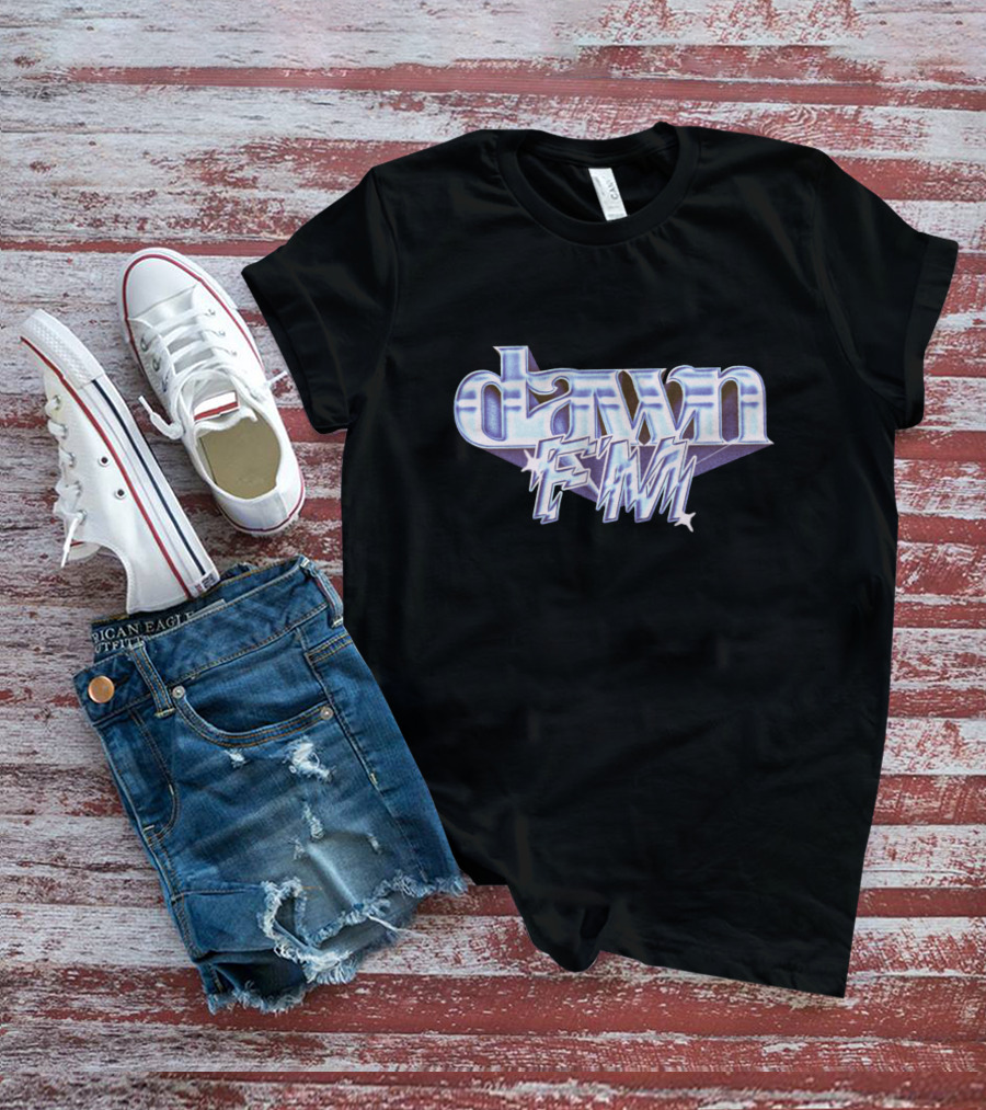 Dawn FM Chrome Text With Futuristic Blue And Purple Styling T-Shirt