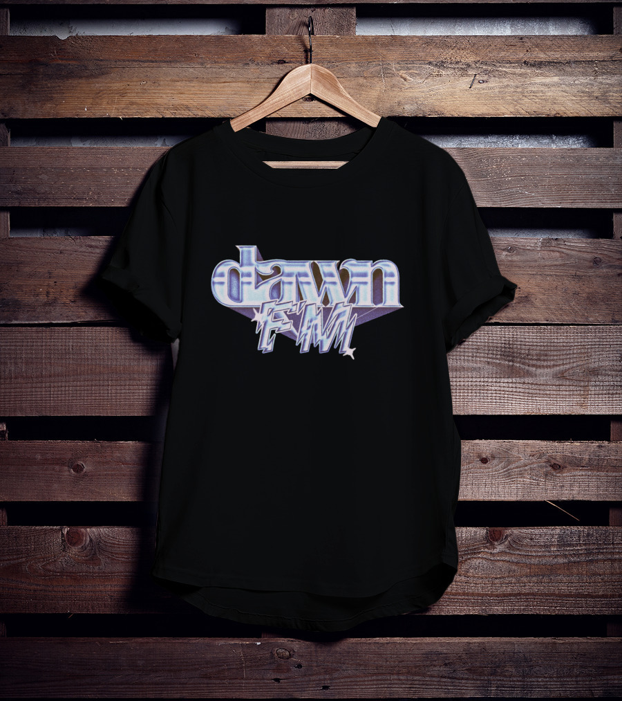 Dawn FM Chrome Text With Futuristic Blue And Purple Styling T-Shirt