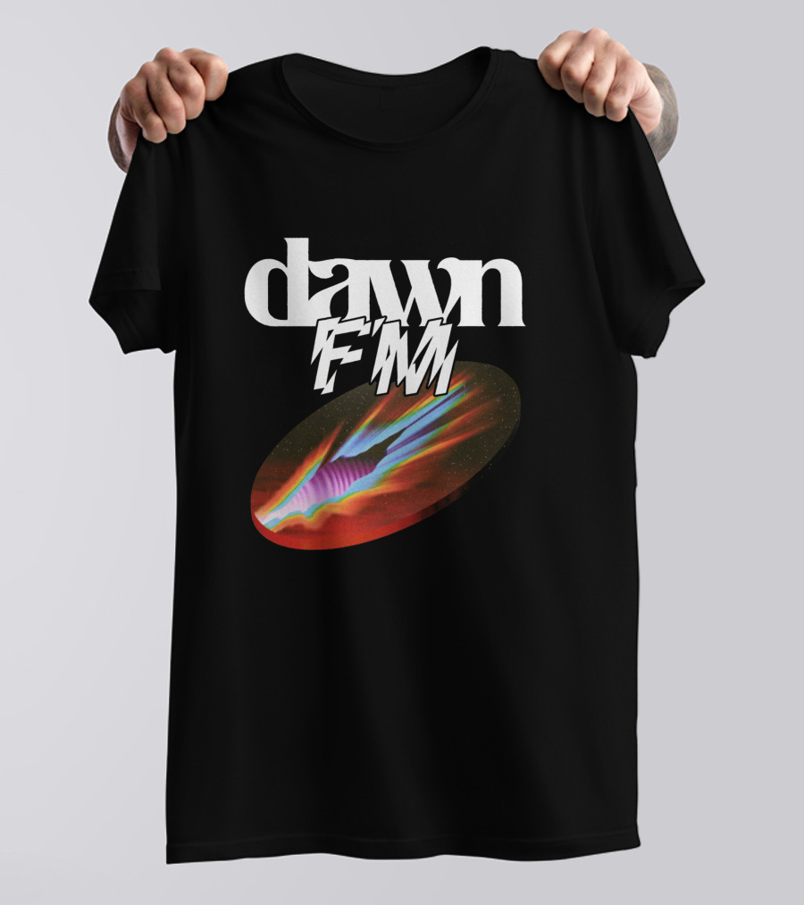 Dawn FM Rip Black Retro Cosmic Burst T-Shirt