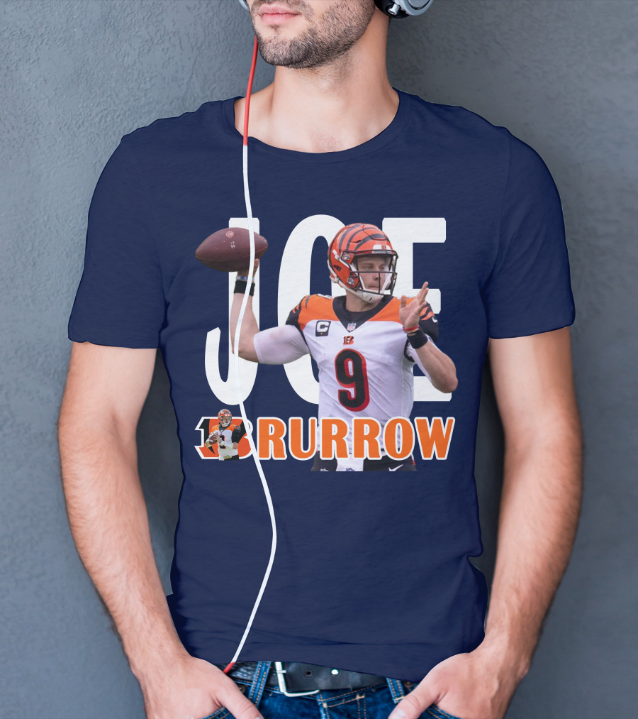 Joe 9 Burrow Football Quarterback Pass Bengals T-Shirt