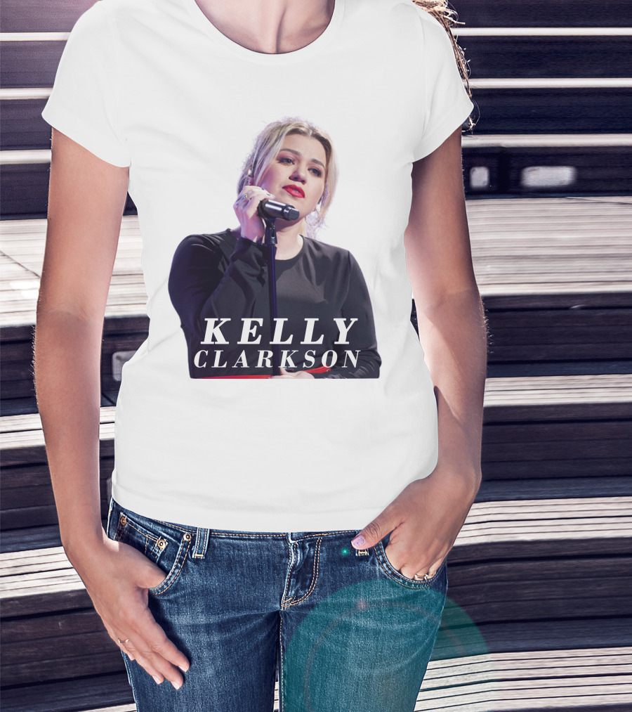 KELLY CLARKSON Concert Performance Microphone Stage T-Shirt