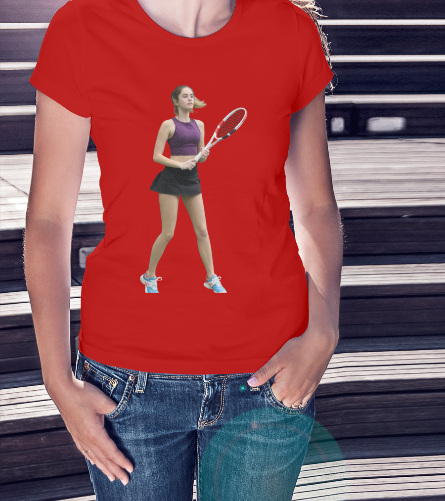 Mackenzie Raine Tennis Player With Racket T-Shirt