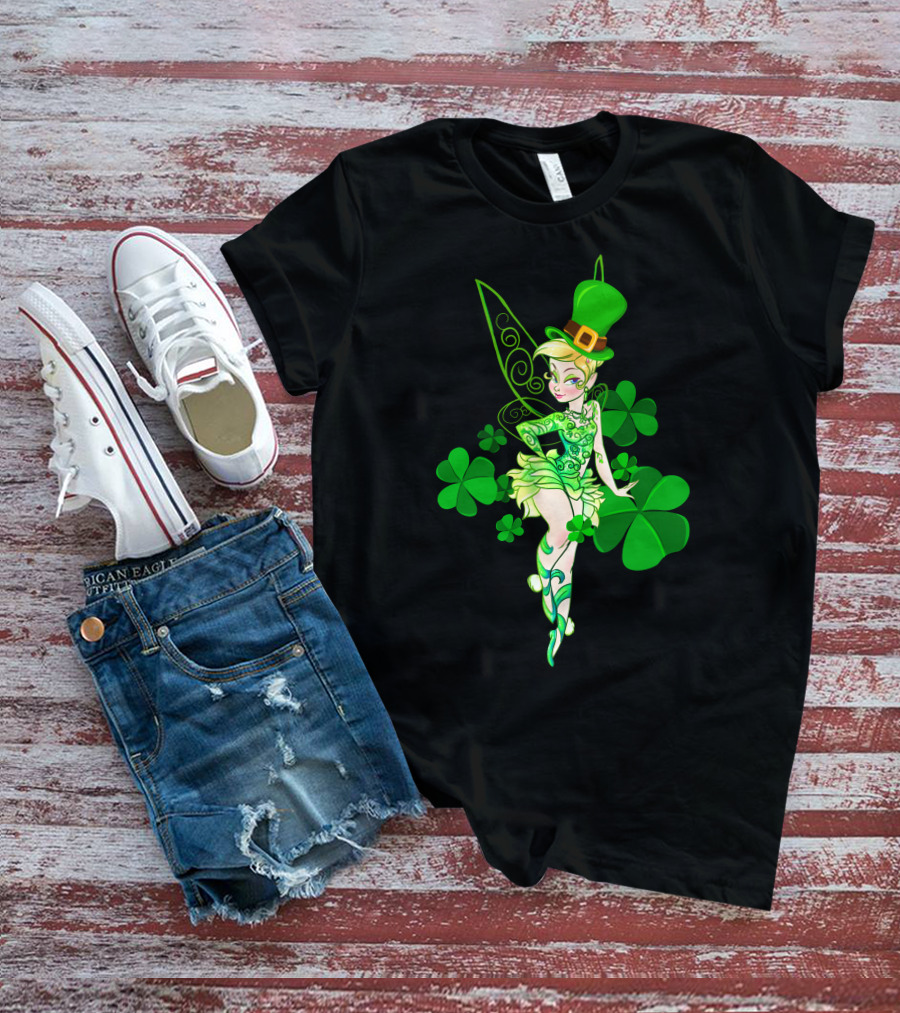 TKB Patrick's Day Fairy In Clover And Green Hat Attire T-Shirt