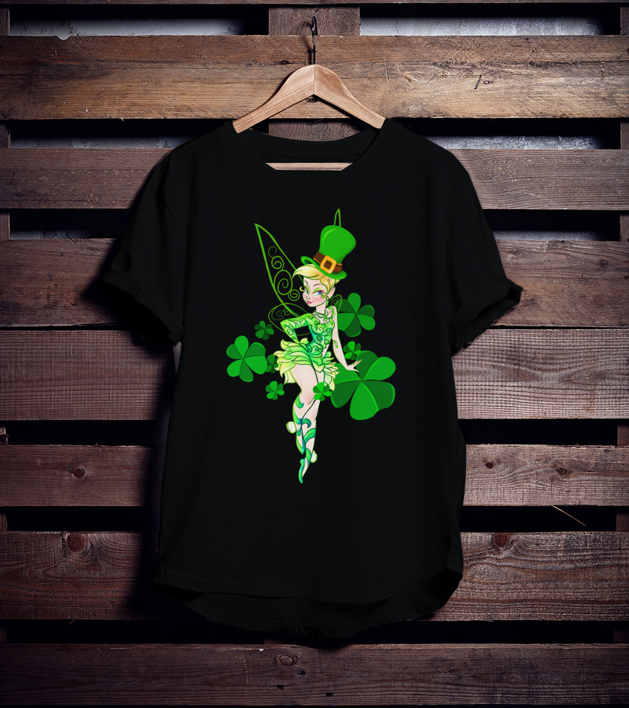 TKB Patrick's Day Fairy In Clover And Green Hat Attire T-Shirt