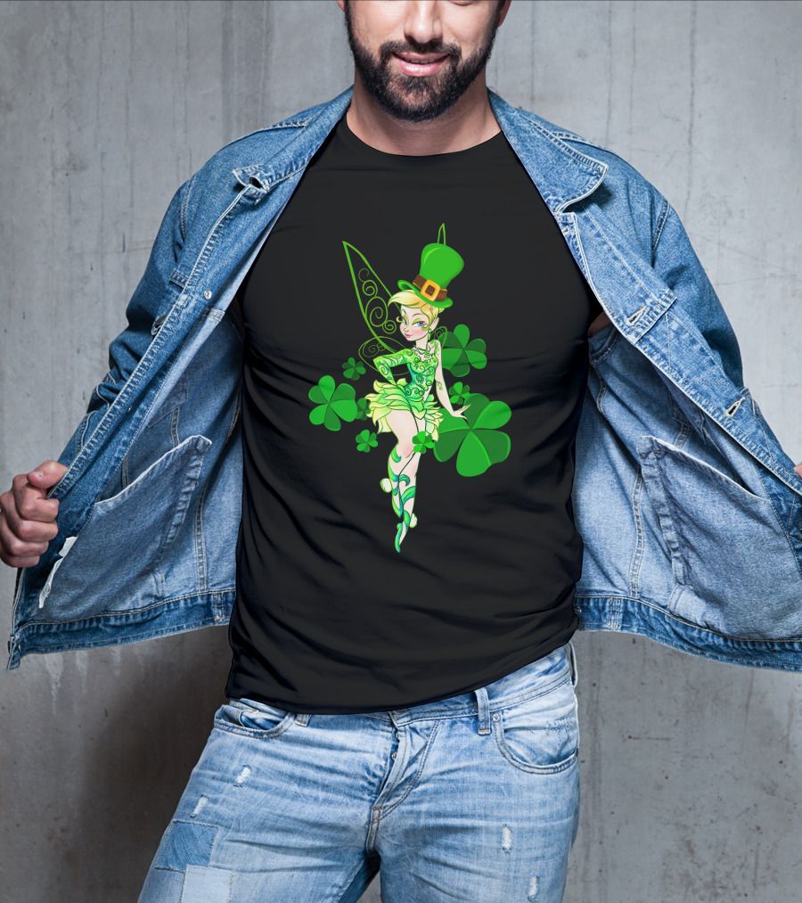 TKB Patrick's Day Fairy In Clover And Green Hat Attire T-Shirt