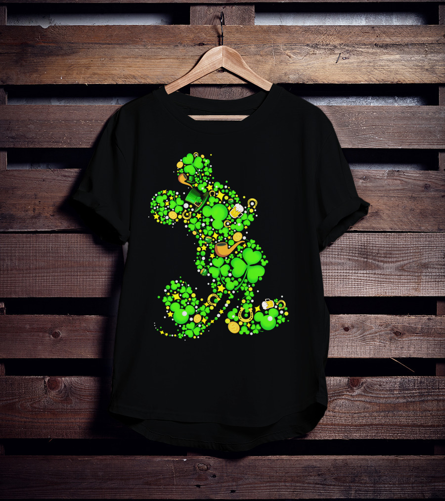 Clover MK Mickey Mouse St. Patrick's Day Lucky Icon Assembly T-Shirt