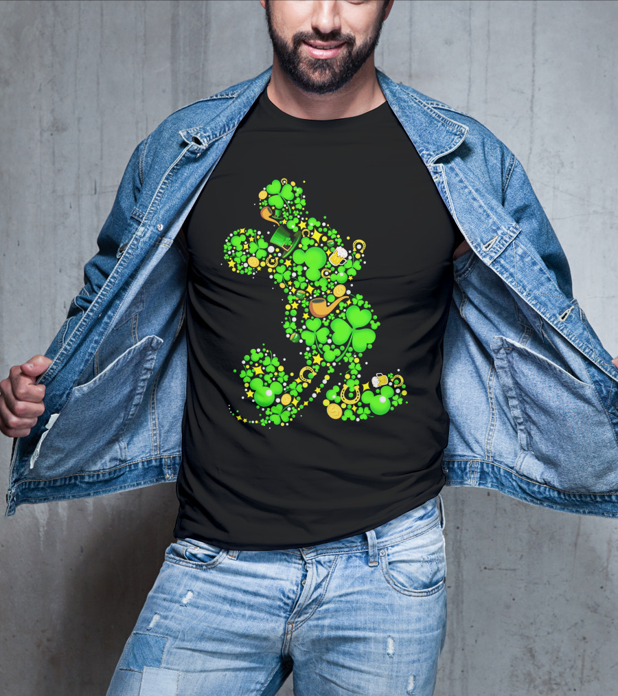 Clover MK Mickey Mouse St. Patrick's Day Lucky Icon Assembly T-Shirt
