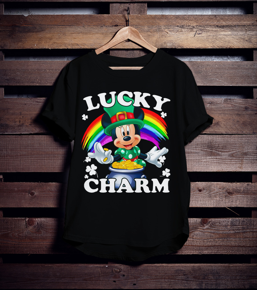 Lucky Charm Rainbow Mickey Pot Of Gold T-Shirt
