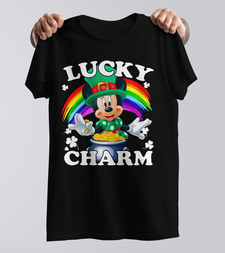 Lucky Charm Rainbow Mickey Pot Of Gold T-Shirt