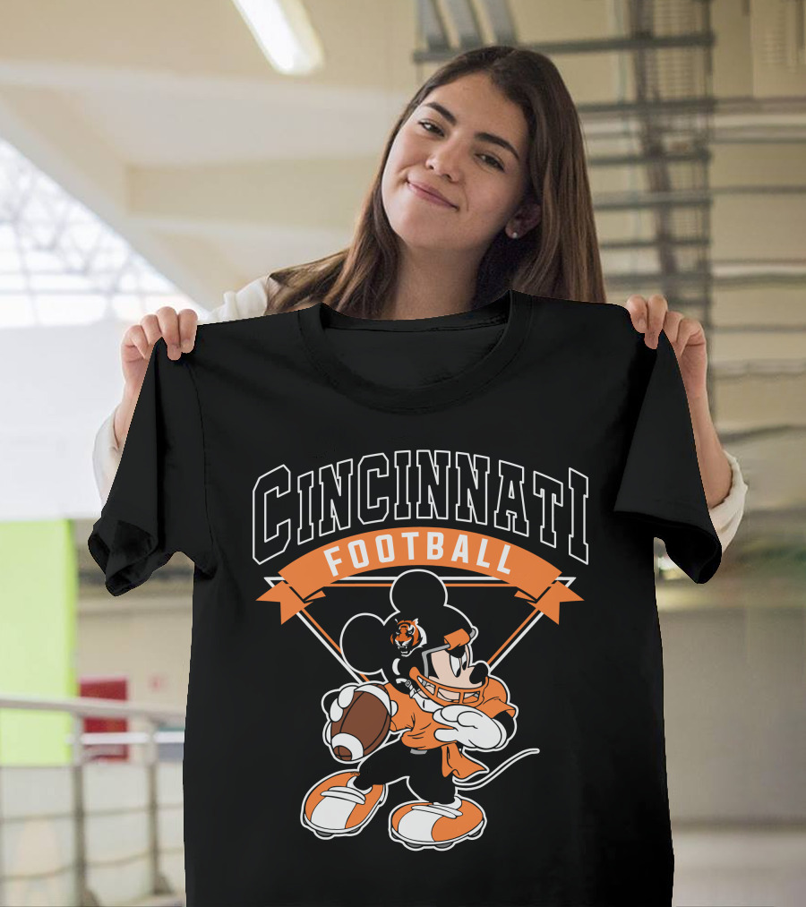 Cincinnati Football Mickey Bengals T-Shirt