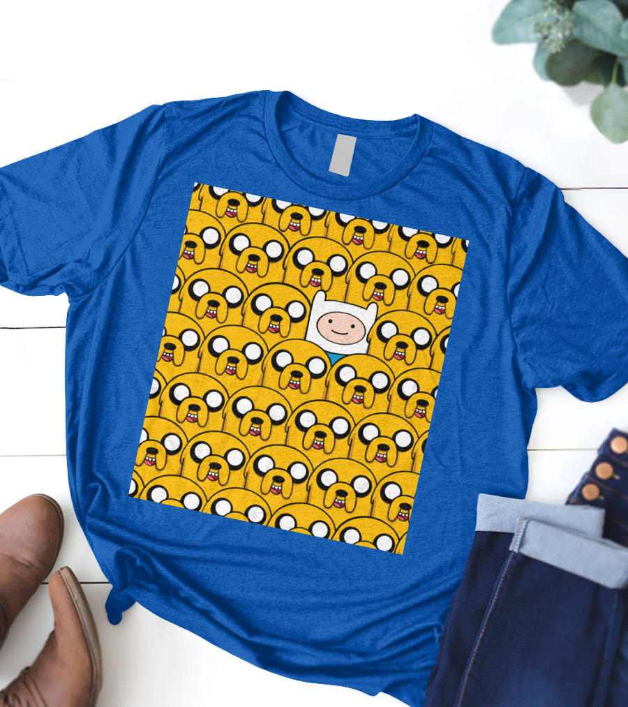 Finnthehuman Surrounded By Jake Faces T-Shirt