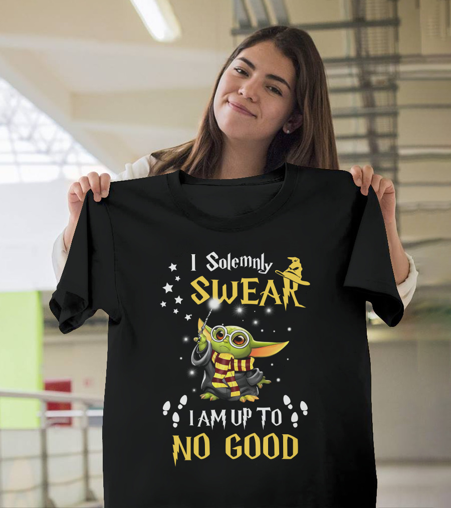 I Solemnly Swear I Am Up To No Good Baby Alien Wizardry Magic Wand Scarf T-Shirt