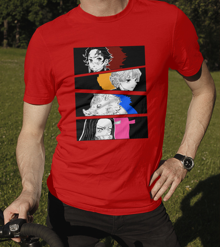 Demon Slayer Heroes Manga Style Characters T-Shirt