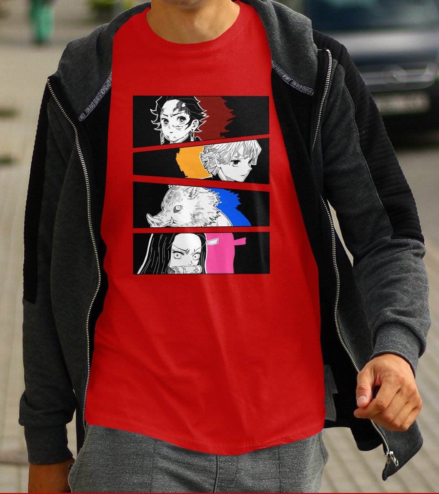 Demon Slayer Heroes Manga Style Characters T-Shirt