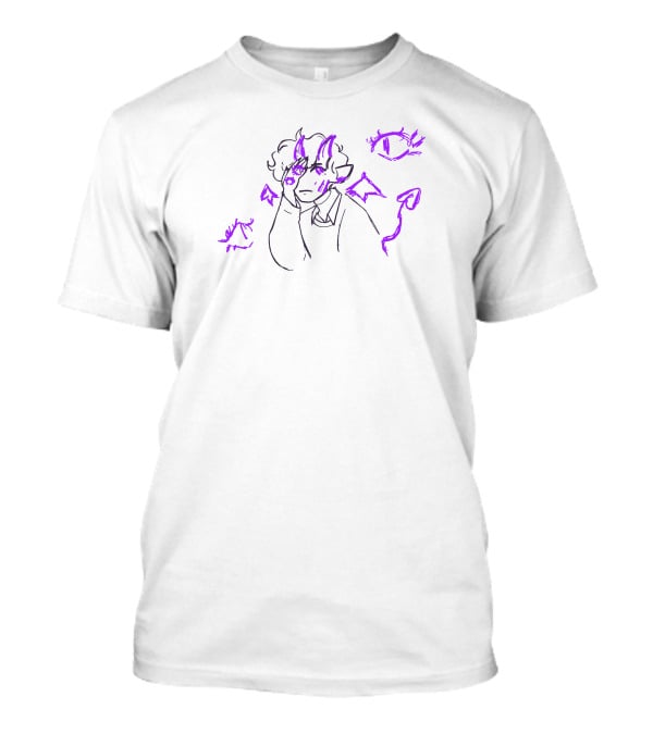 Jelly Bean Demon With Purple Eyes And Horns T-Shirt