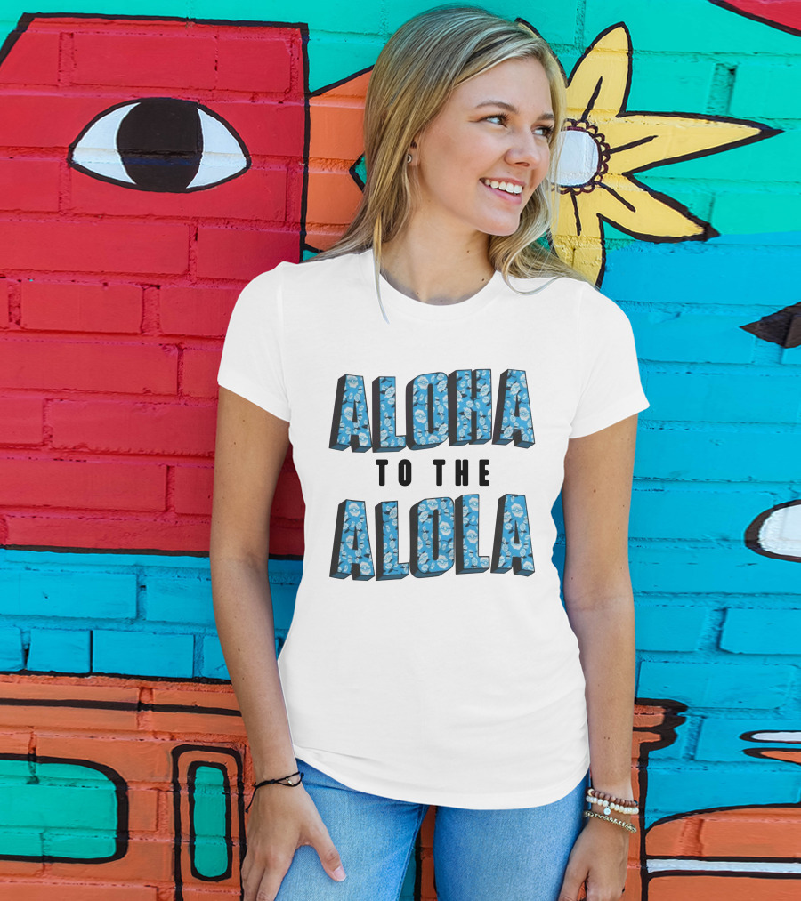 Aloha To The Alola Pokémon Pattern Typography T-Shirt