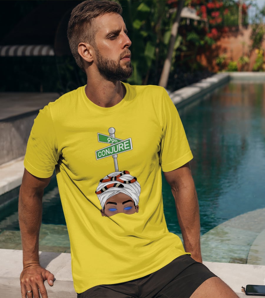 99Th Conjure Street Sign With Snake And Headwrap T-Shirt