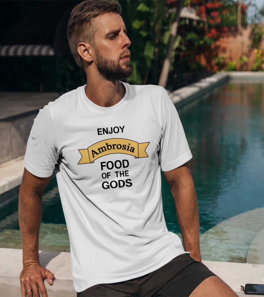Enjoy Ambrosia Food Of The Gods Banner T-Shirt