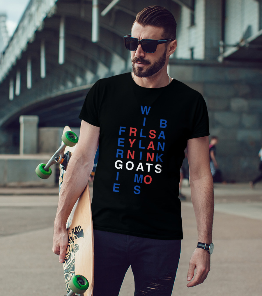 Win Bans Friendly Lyrical Goats In Black And Red Letters T-Shirt