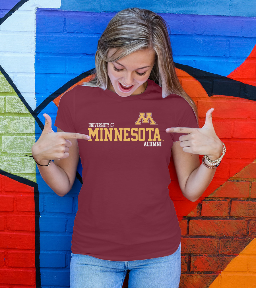 University Of Minnesota Alumni Bold Gold Maroon Iconic Collegiate T-Shirt