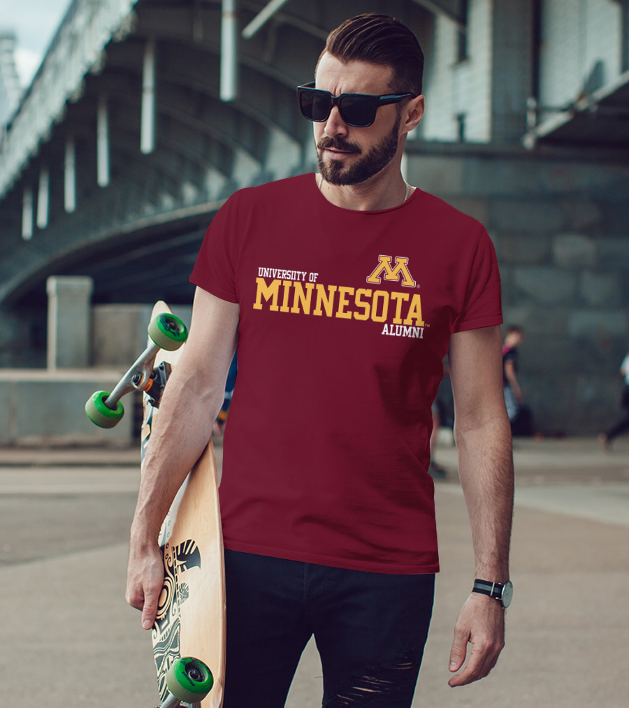 University Of Minnesota Alumni Bold Gold Maroon Iconic Collegiate T-Shirt