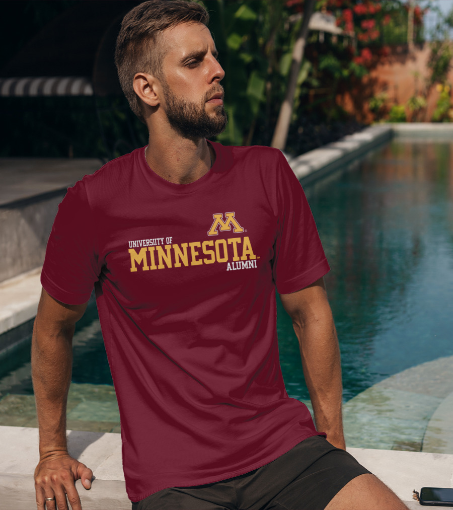 University Of Minnesota Alumni Bold Gold Maroon Iconic Collegiate T-Shirt