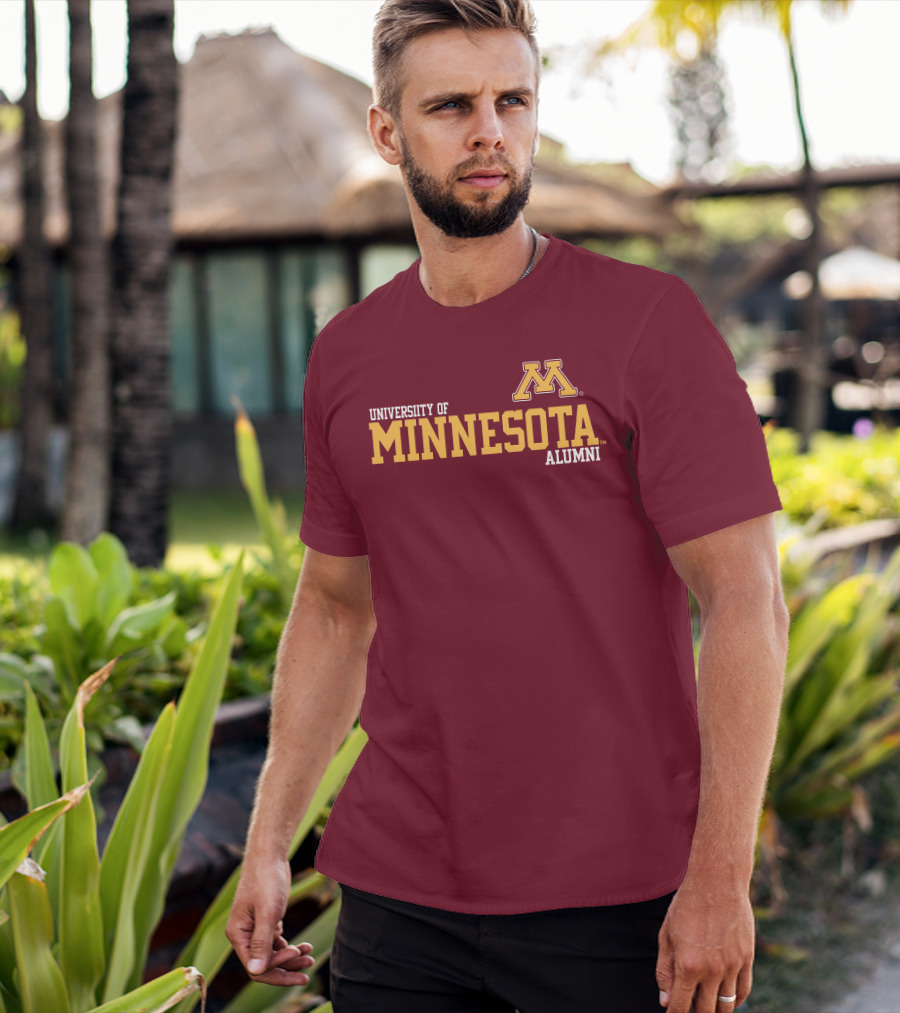University Of Minnesota Alumni Bold Gold Maroon Iconic Collegiate T-Shirt