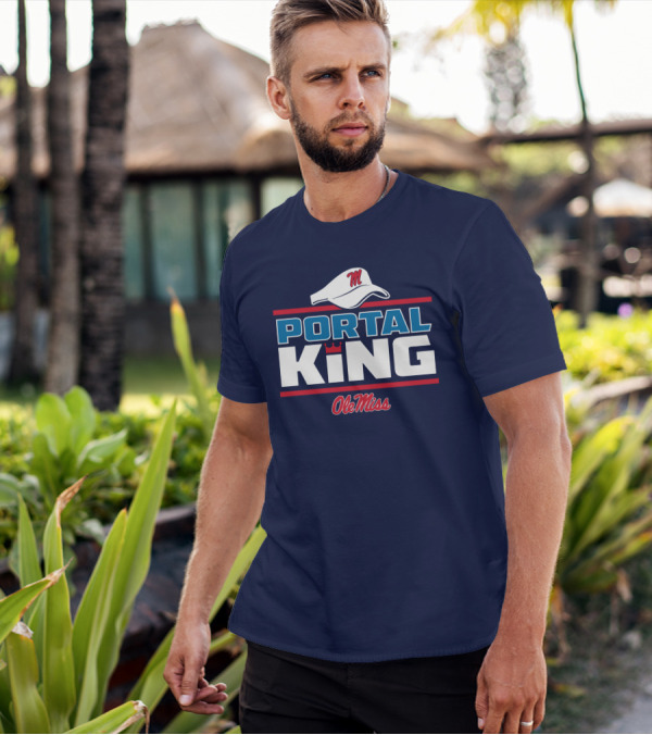 Ole Miss Portal King Football Hat T-Shirt