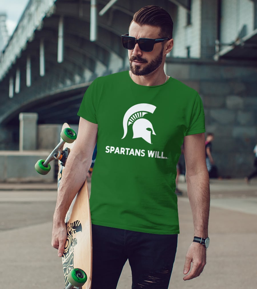 Spartans Will Michigan State Helmet T-Shirt