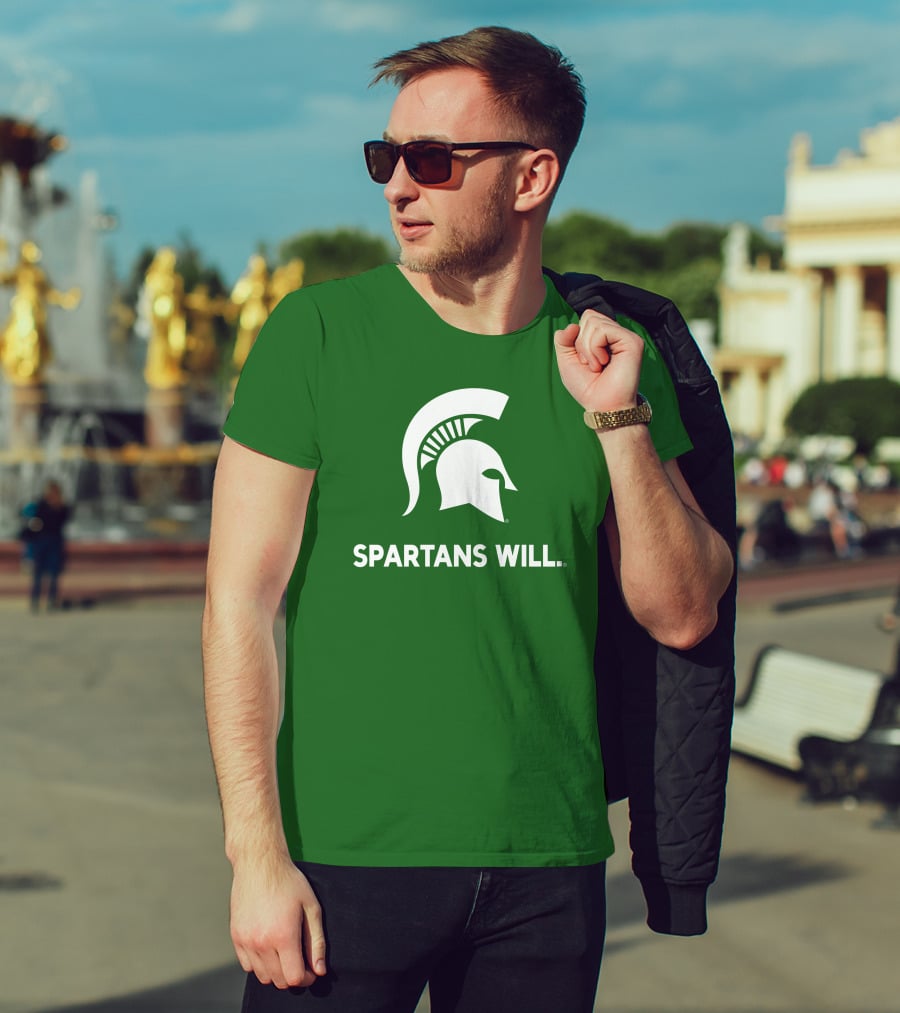 Spartans Will Michigan State Helmet T-Shirt