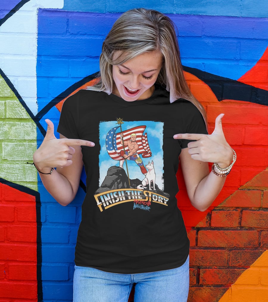 Finish The Story American Nightmare WWE Flag Gear T-Shirt