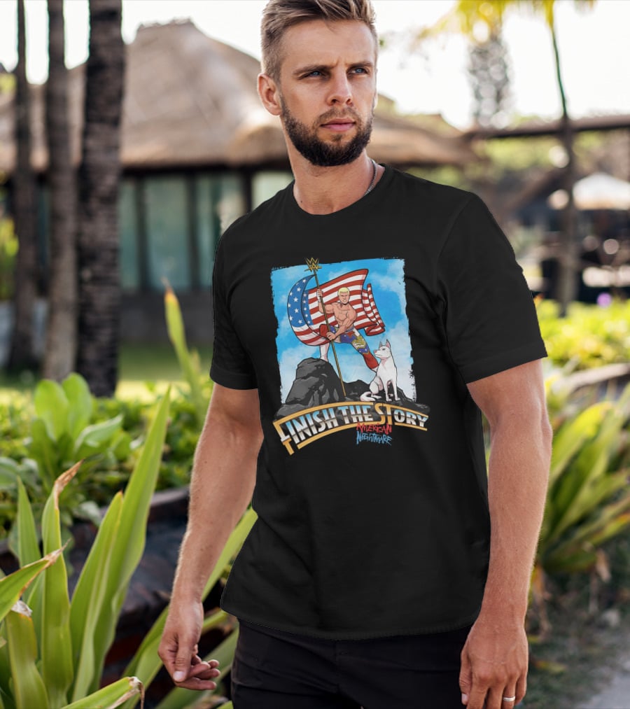 Finish The Story American Nightmare WWE Flag Gear T-Shirt
