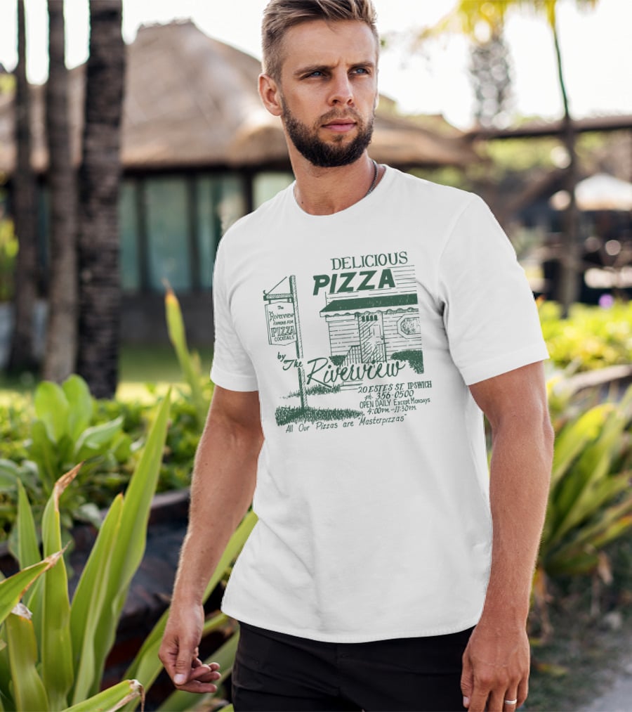 Delicious Pizza By The Riverview Ipswich Open Daily Famous For Pizza Cocktails Masterpizzas T-Shirt