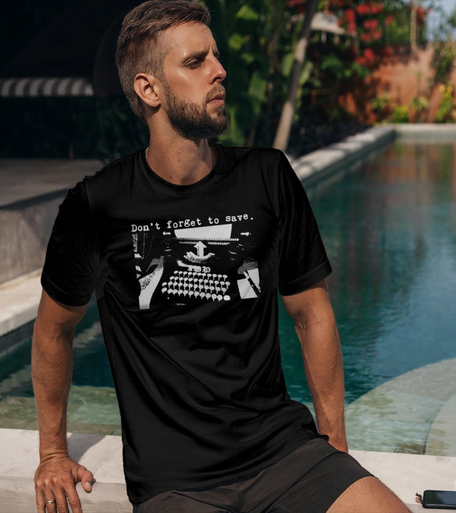 Don't Forget To Save Vintage Typewriter T-Shirt