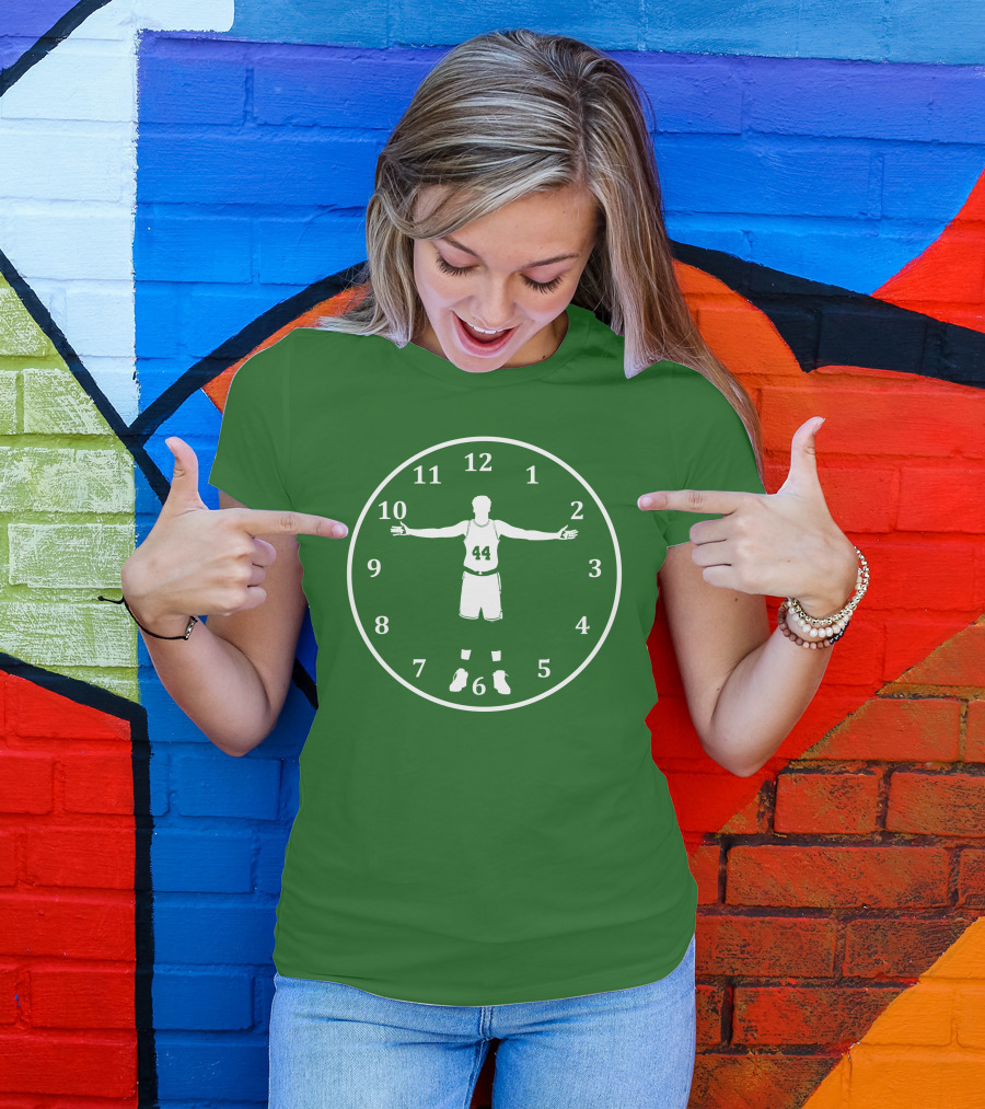 Basketball Time Lord Number 44 Clock T-Shirt